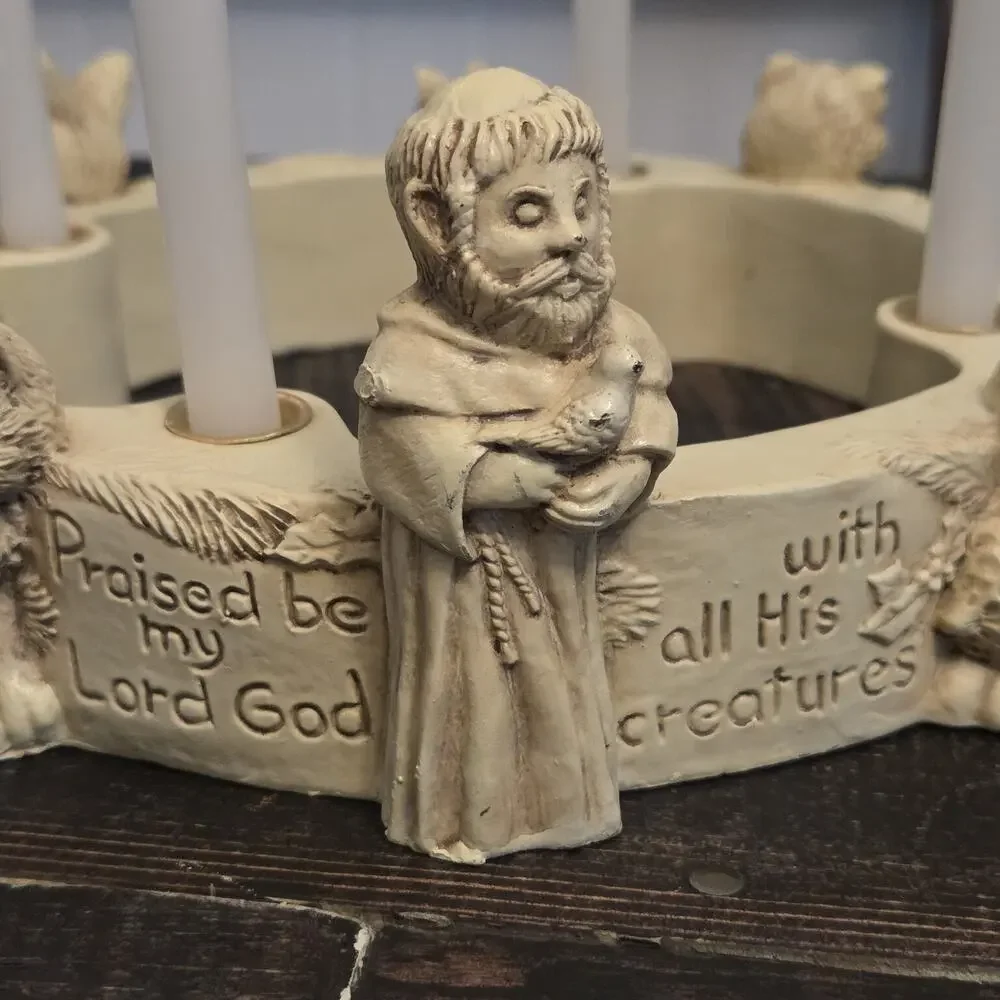 Abbey Press Candle Wreath St Francis Of Assisi Animals Praised be my Lord God